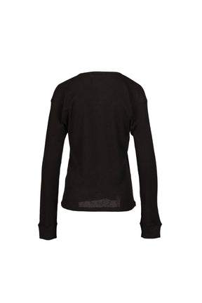 GENTLE HENLEY LONGSLEEVE / BLK