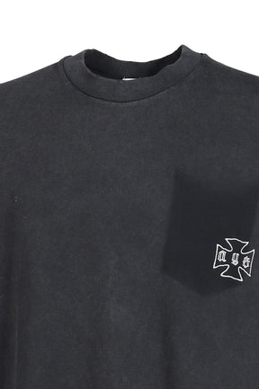 STAINED POCKET T / VINTAGE BLACK