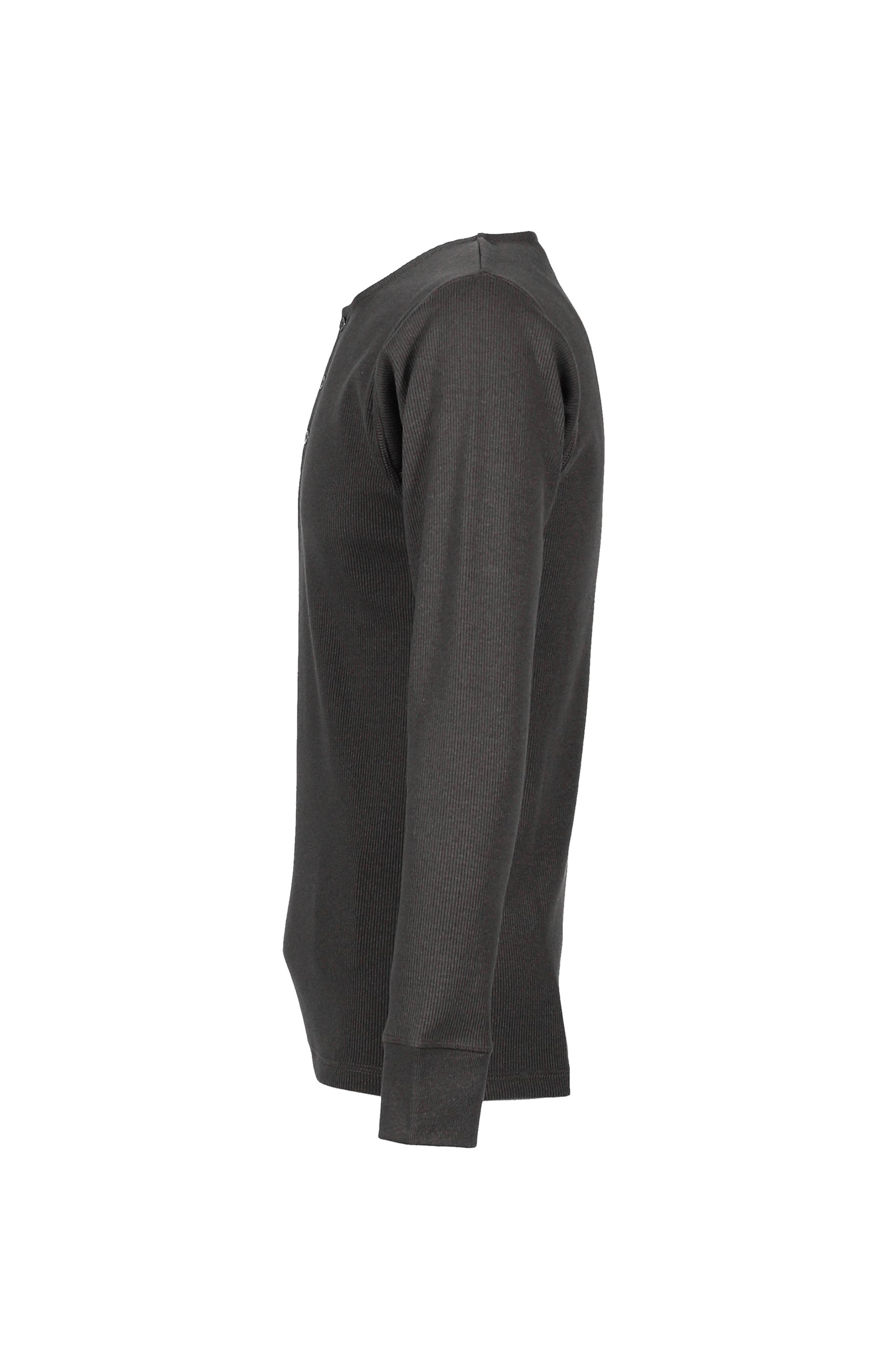 LONG SLEEVE HENLEY / BASALT