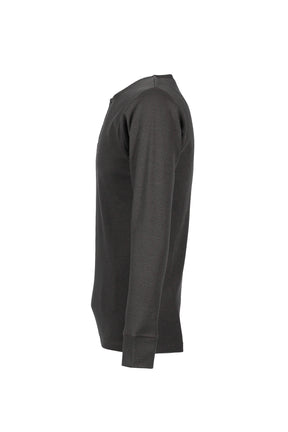LONG SLEEVE HENLEY / BASALT