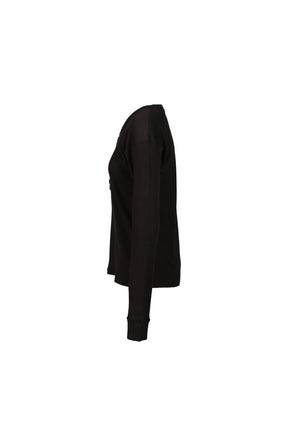 GENTLE HENLEY LONGSLEEVE / BLK
