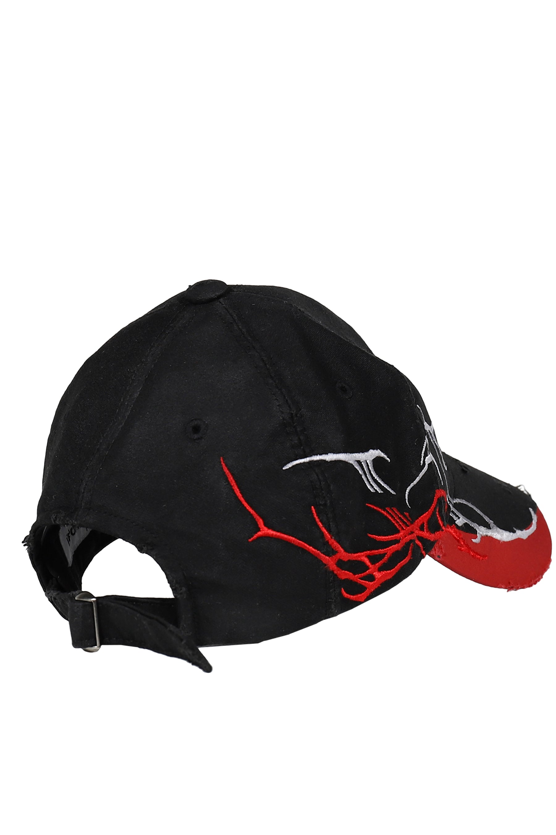 BOLSU WAXED DAMAGED CAP (EXCLUSIVE) / BLK/RED