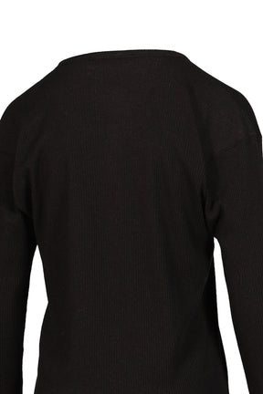 GENTLE HENLEY LONGSLEEVE / BLK