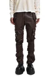 TYPE-4 SLIM STRETCH WAX CARGO PANTS / BRW