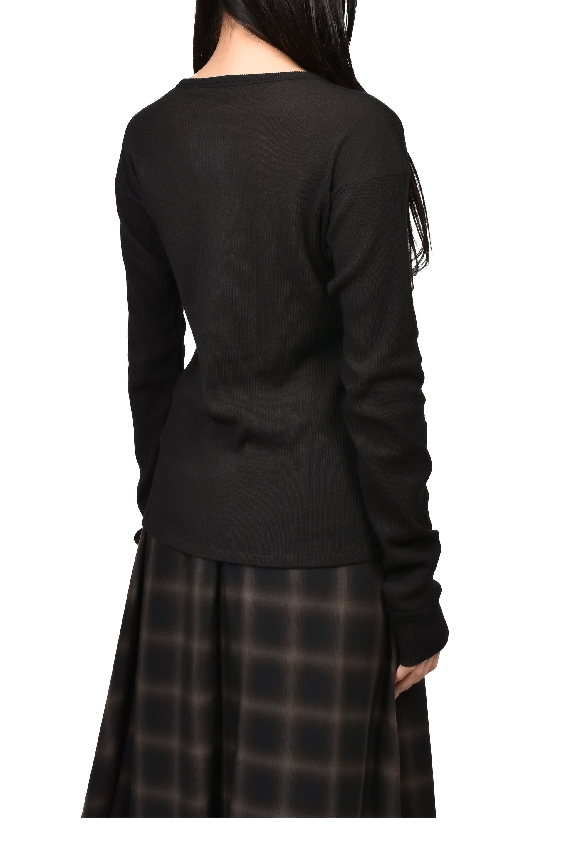 GENTLE HENLEY LONGSLEEVE / BLK
