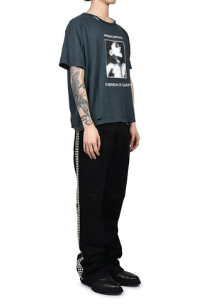DISTRESSED ATRAX TEE / ASH BLK