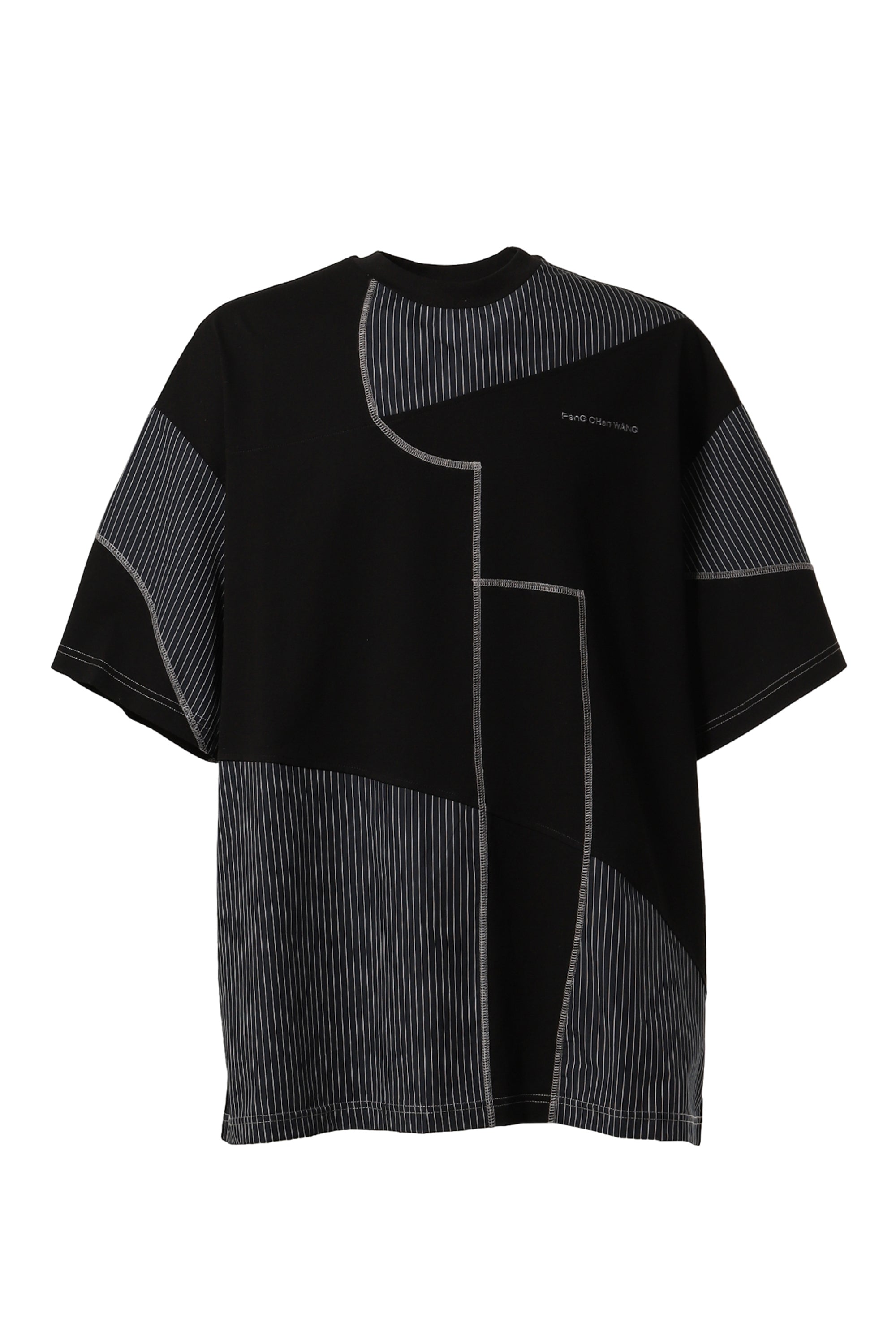 FenG CHen WANG フェンチェンワン SS24 OVERSIZED DECONSTRUCTED T-SHIRT / BLK - NUBIAN