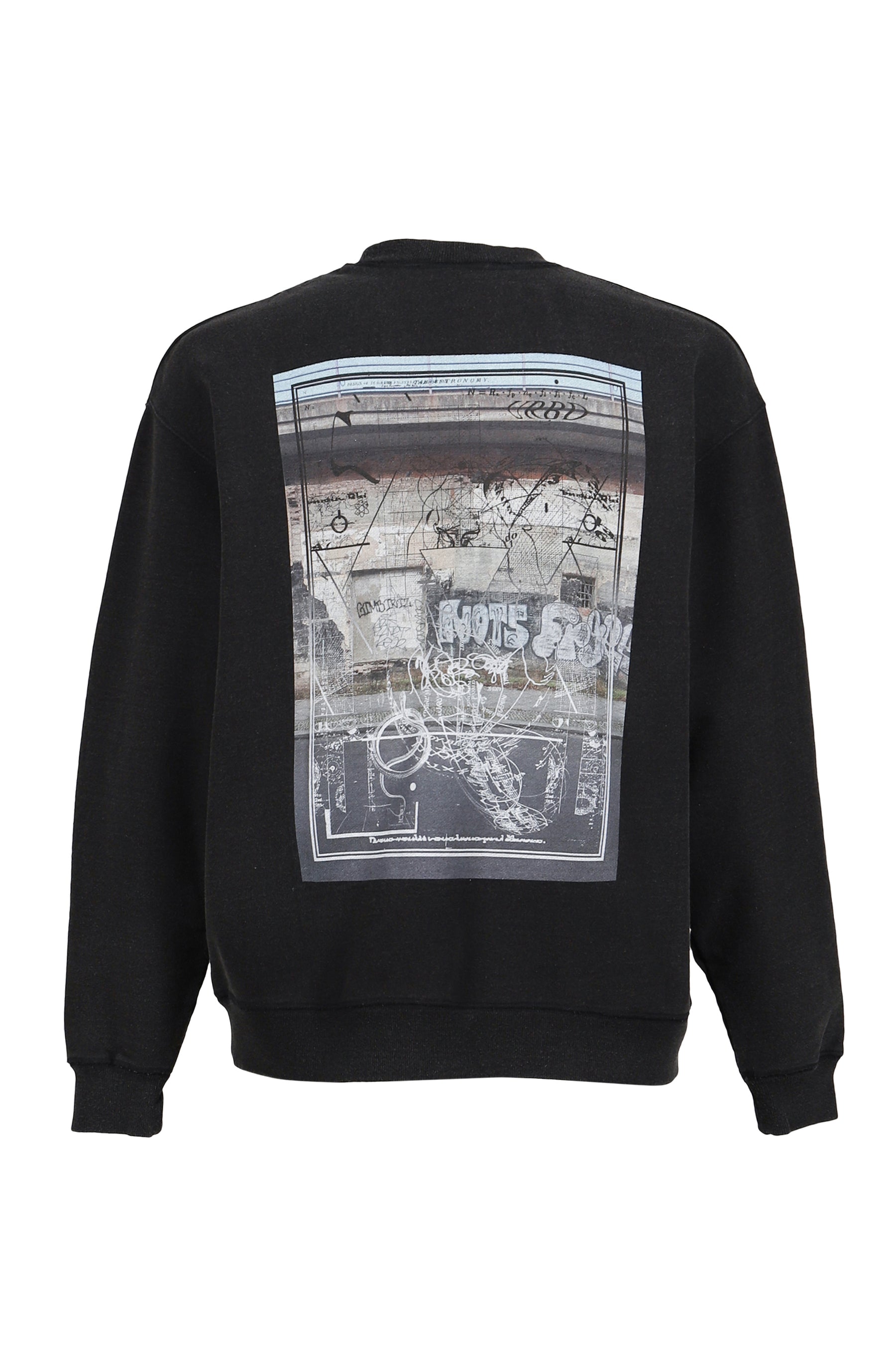 DEVASTATED WALL SWEATSHIRT / BLK 