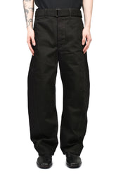 TWISTED BELTED PANTS / BLK
