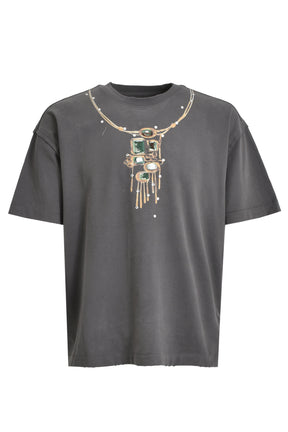 GEM NECKLACE TEE / BLK