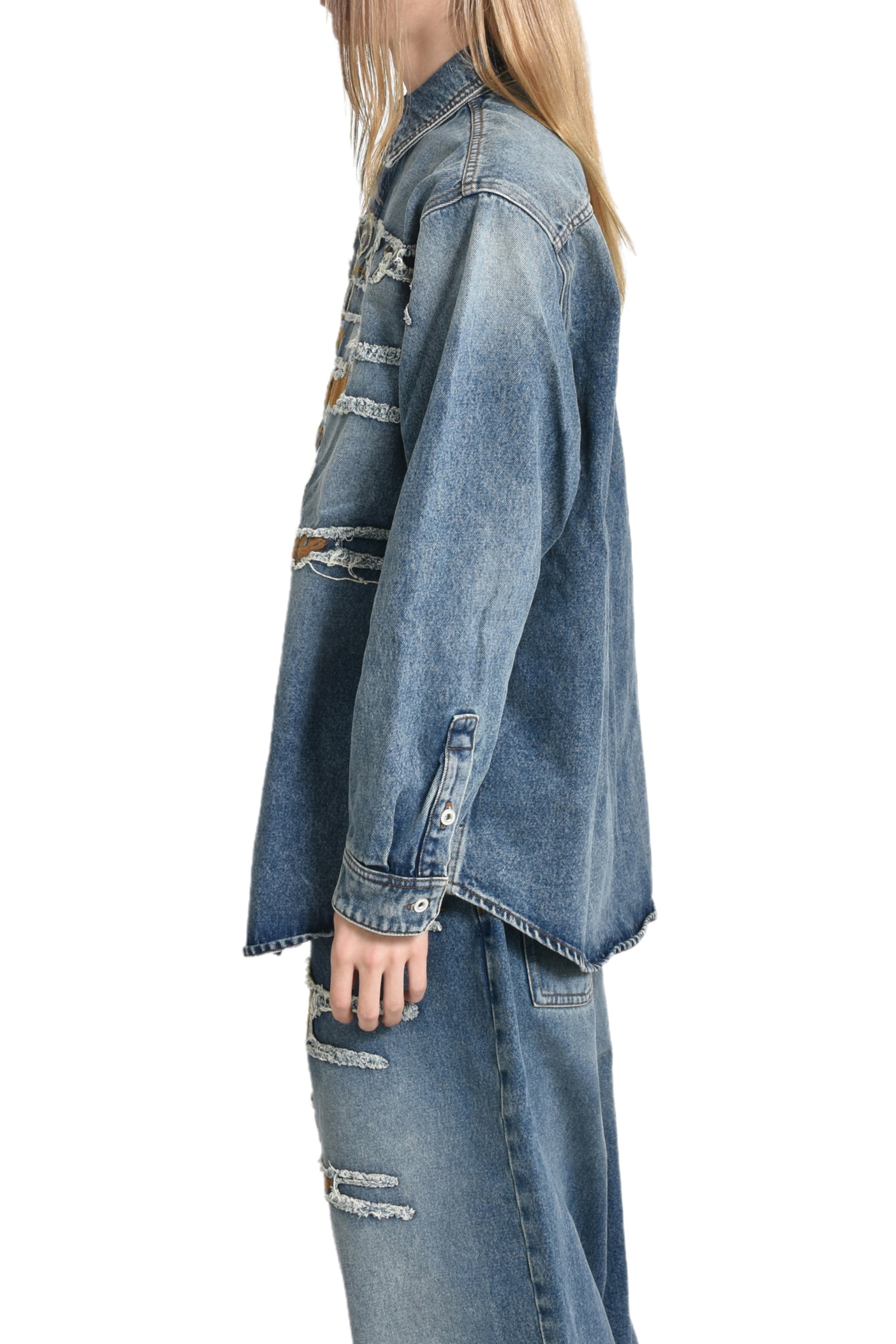 PARIS' BEST PATCH DENIM SHIRT / VINTGE BLU