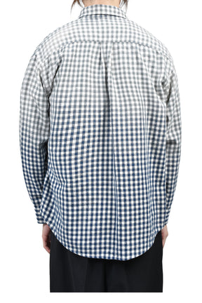 FADED SPARKLING PLAID SHIRT / BLU