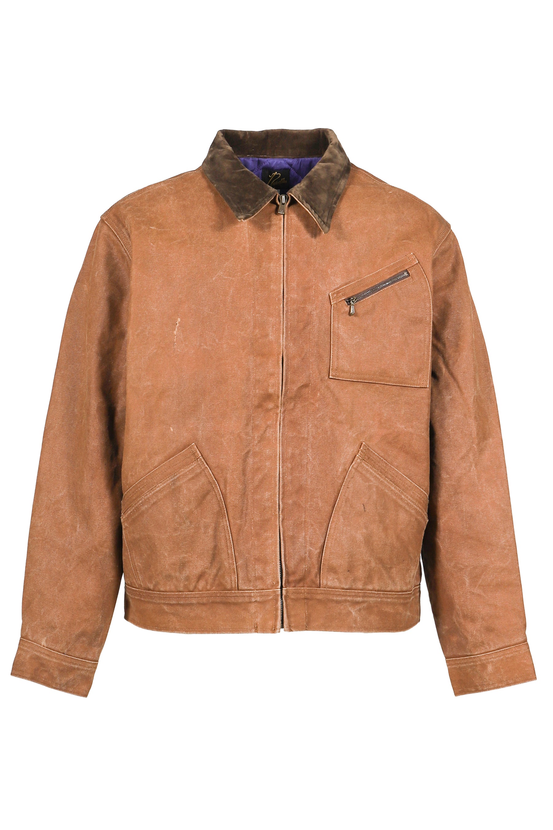 ZIPPED WORK JACKET - DUCK CANVAS / KAKISHIBU PAINT / DK.BRW