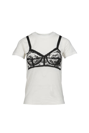 BRA T SHIRT KNIT / WHITE 