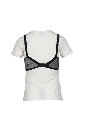 BRA T SHIRT KNIT / WHITE 