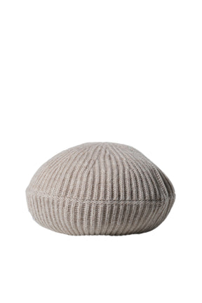 STRUCTURED RIB BERET / SAND