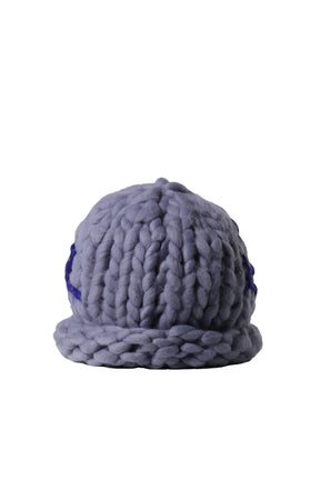 HAND KNIT CHUNKY KNIT BEANIE / LAVENDER