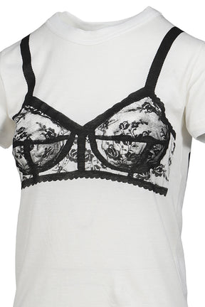 BRA T SHIRT KNIT / WHITE 