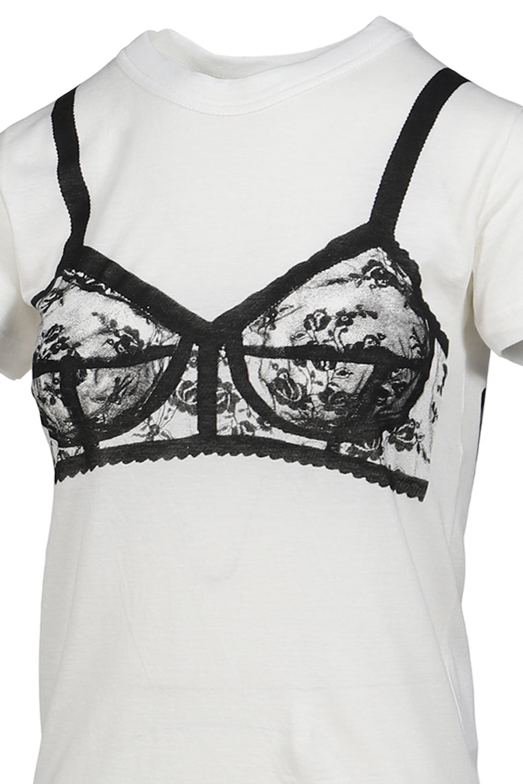 BRA T SHIRT KNIT / WHITE 