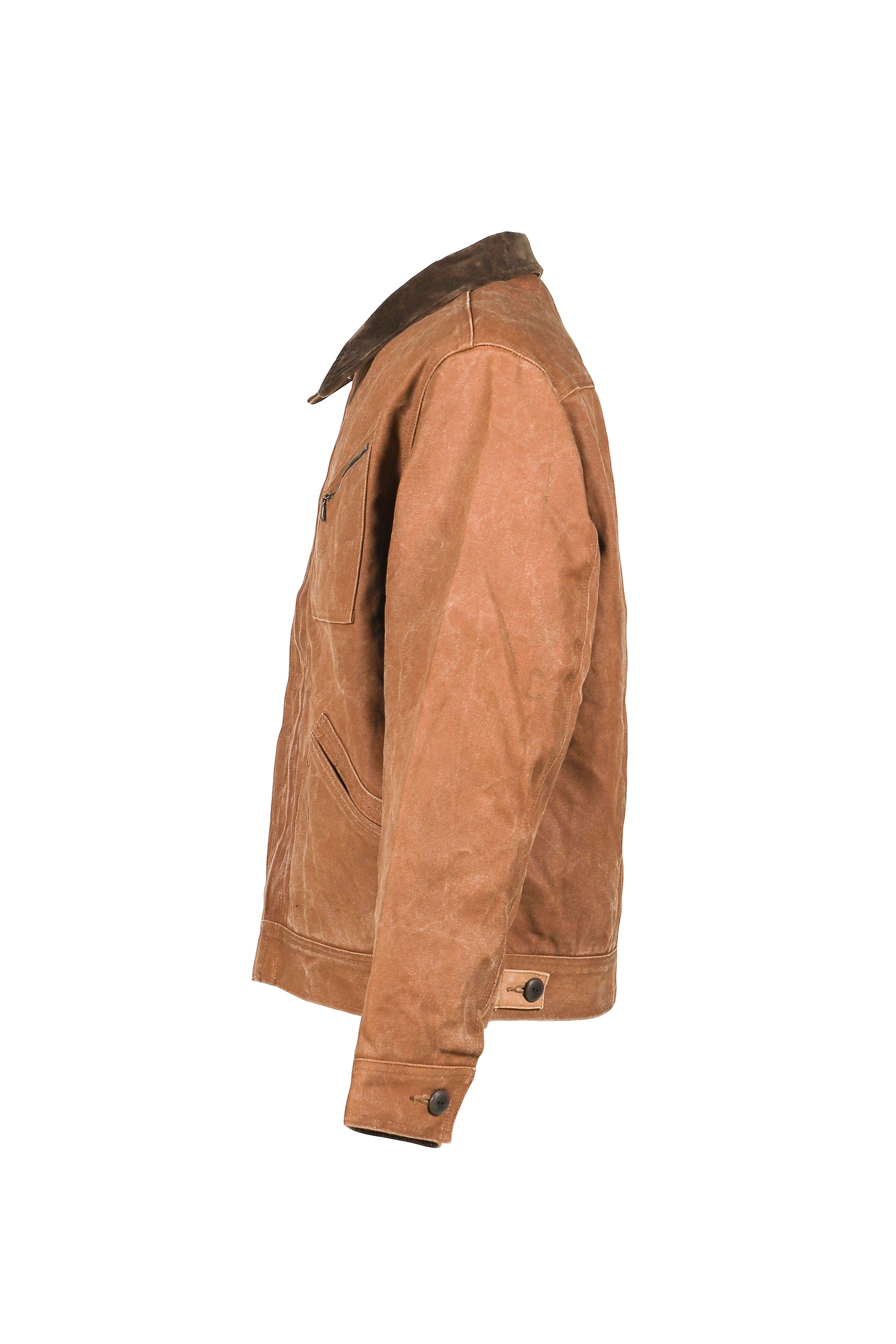 ZIPPED WORK JACKET - DUCK CANVAS / KAKISHIBU PAINT / DK.BRW