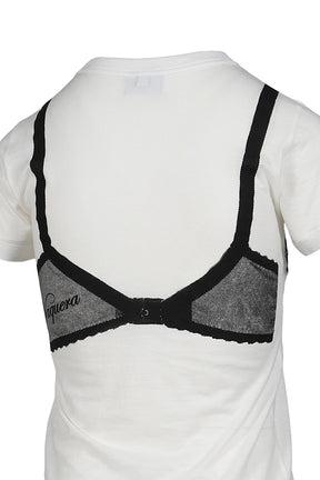 BRA T SHIRT KNIT / WHITE 
