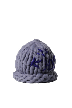 HAND KNIT CHUNKY KNIT BEANIE / LAVENDER