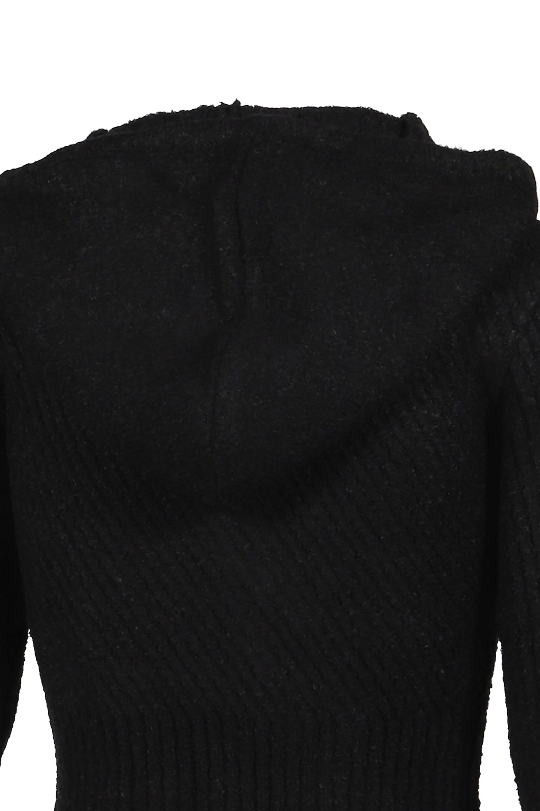 MORO KNITTED HOODIE ZIP-UP / BLK