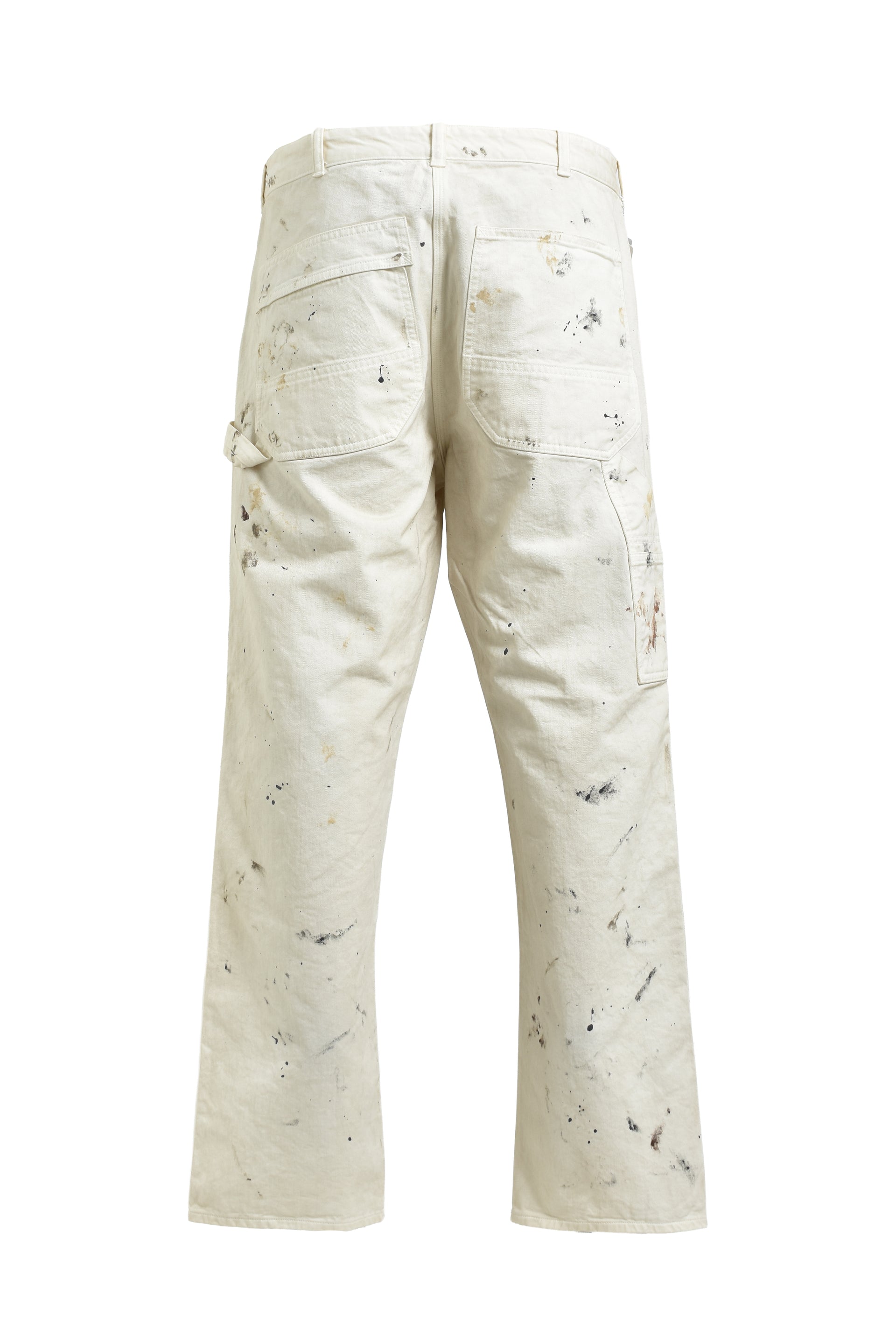 PAINTER'S PAINT STAINED PAINTER PANTS / AGED WHT
