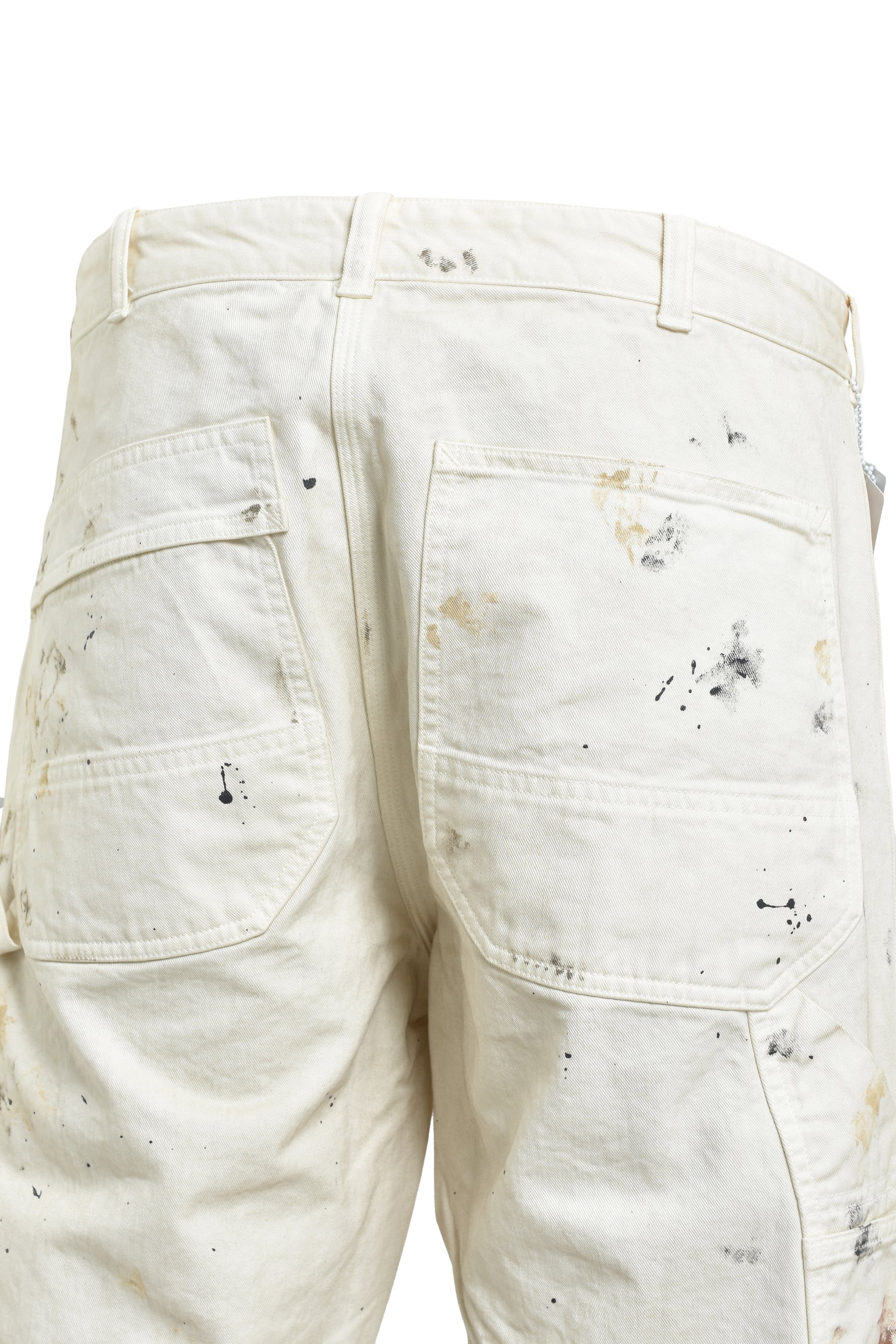 PAINTER'S PAINT STAINED PAINTER PANTS / AGED WHT