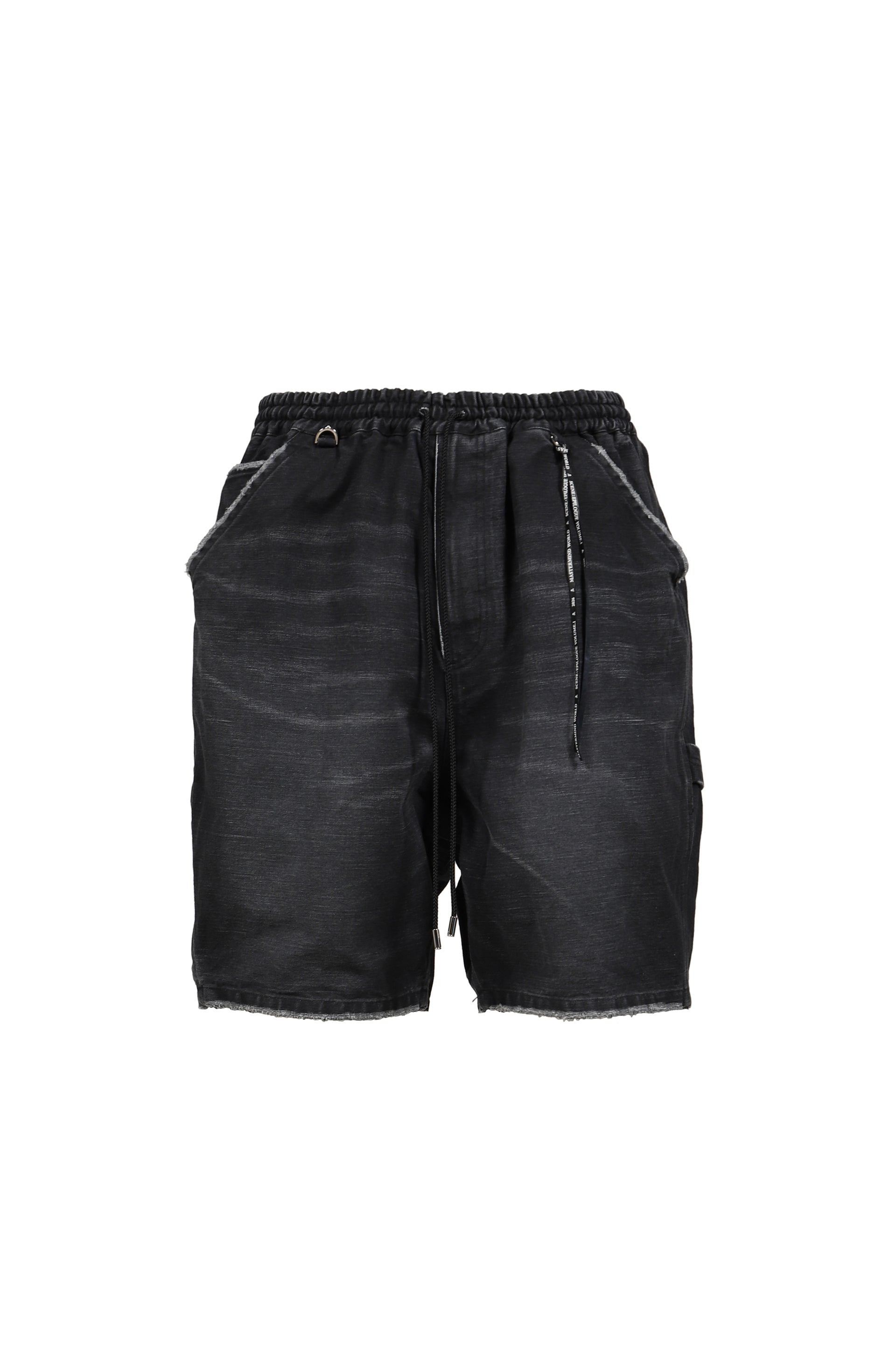 WIDE FIT DUCK PAINTER SHORTS / BLK