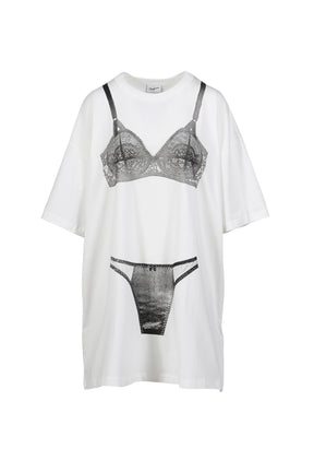 TROMPE L'?IL TALL TEE KNIT / WHT