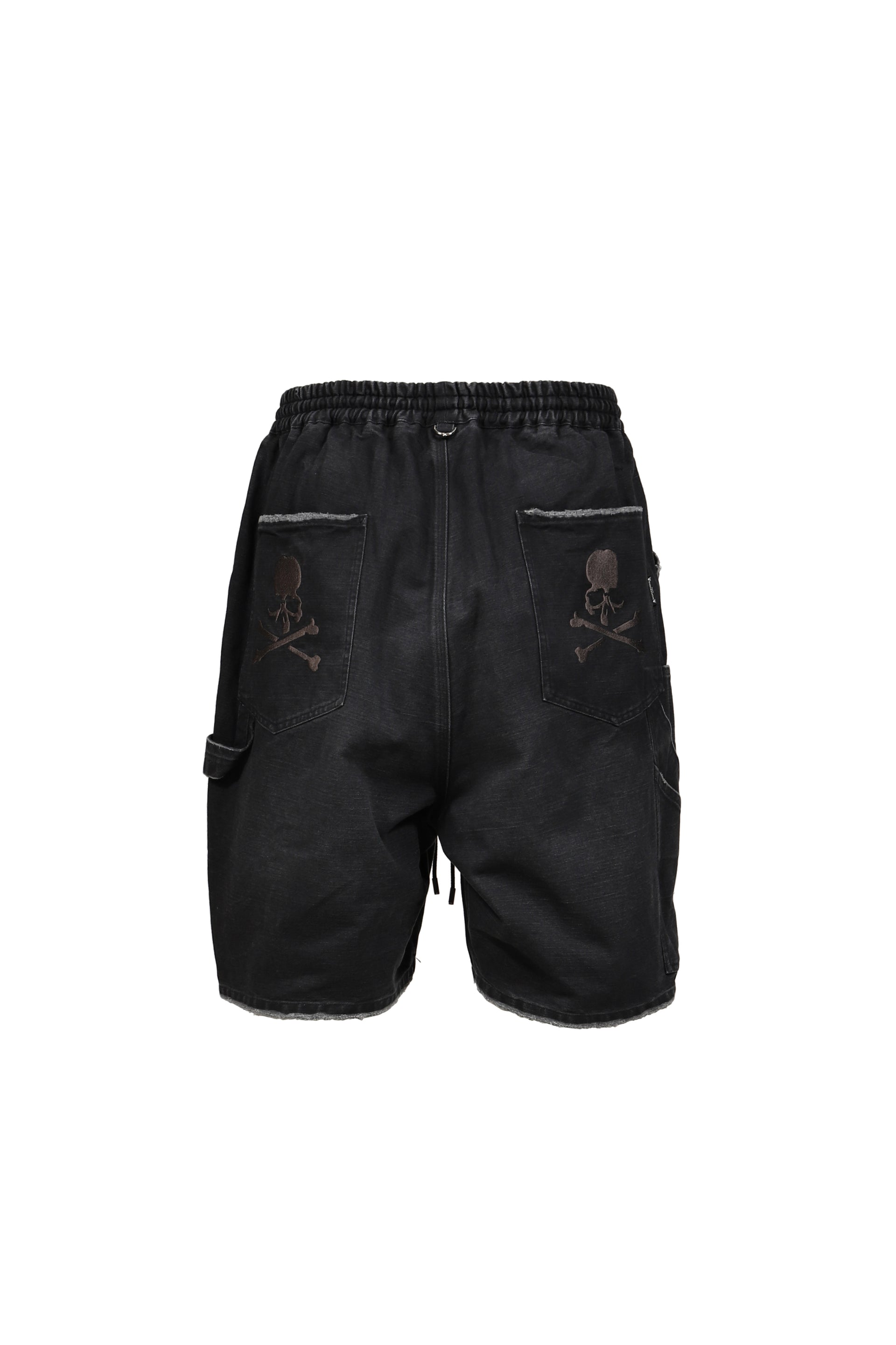 WIDE FIT DUCK PAINTER SHORTS / BLK