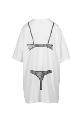 TROMPE L'?IL TALL TEE KNIT / WHT