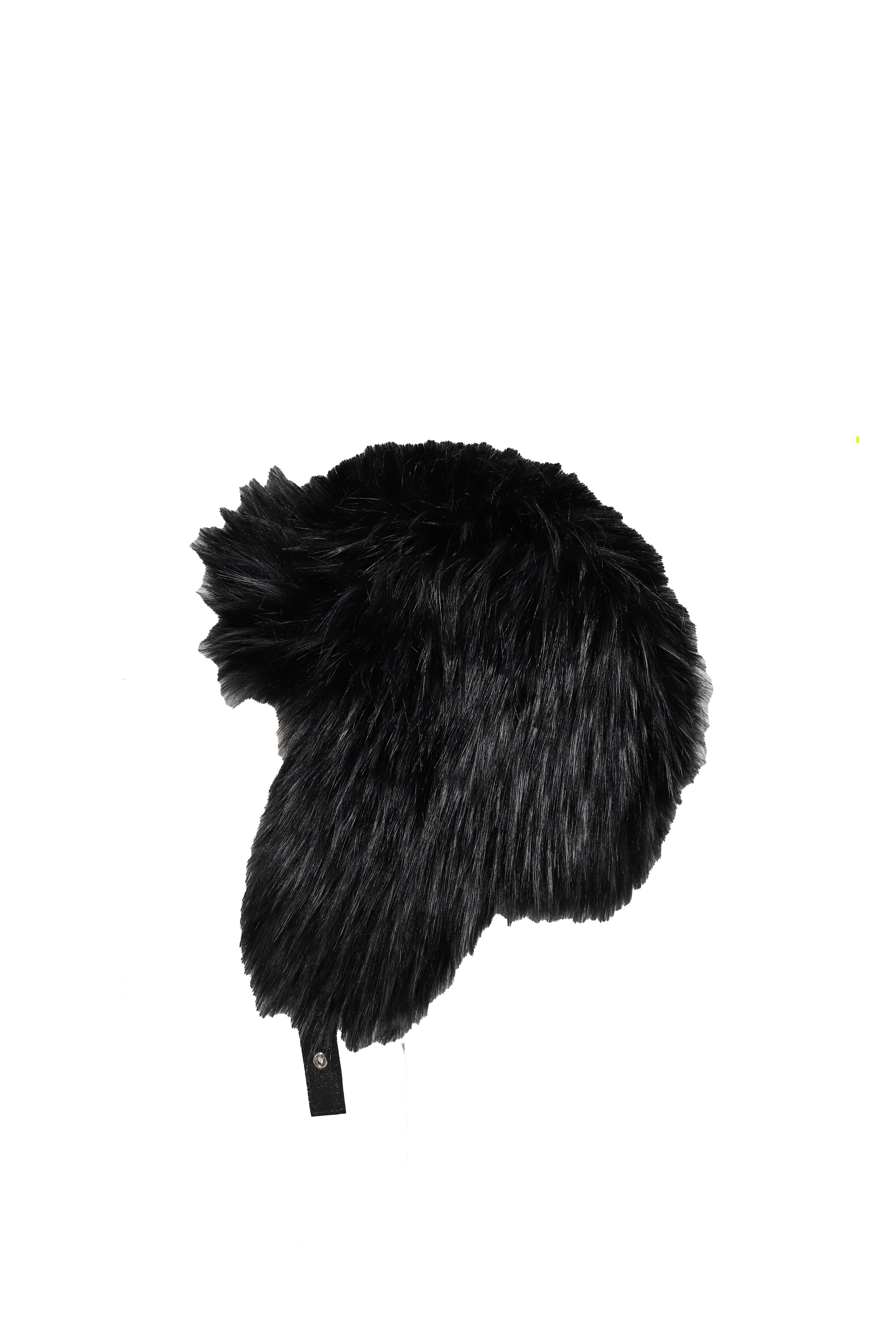 FAUX FUR AVIATOR HAT / BLK