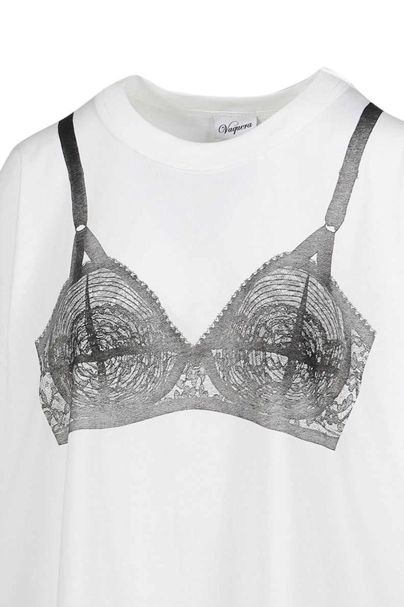 TROMPE L'?IL TALL TEE KNIT / WHT