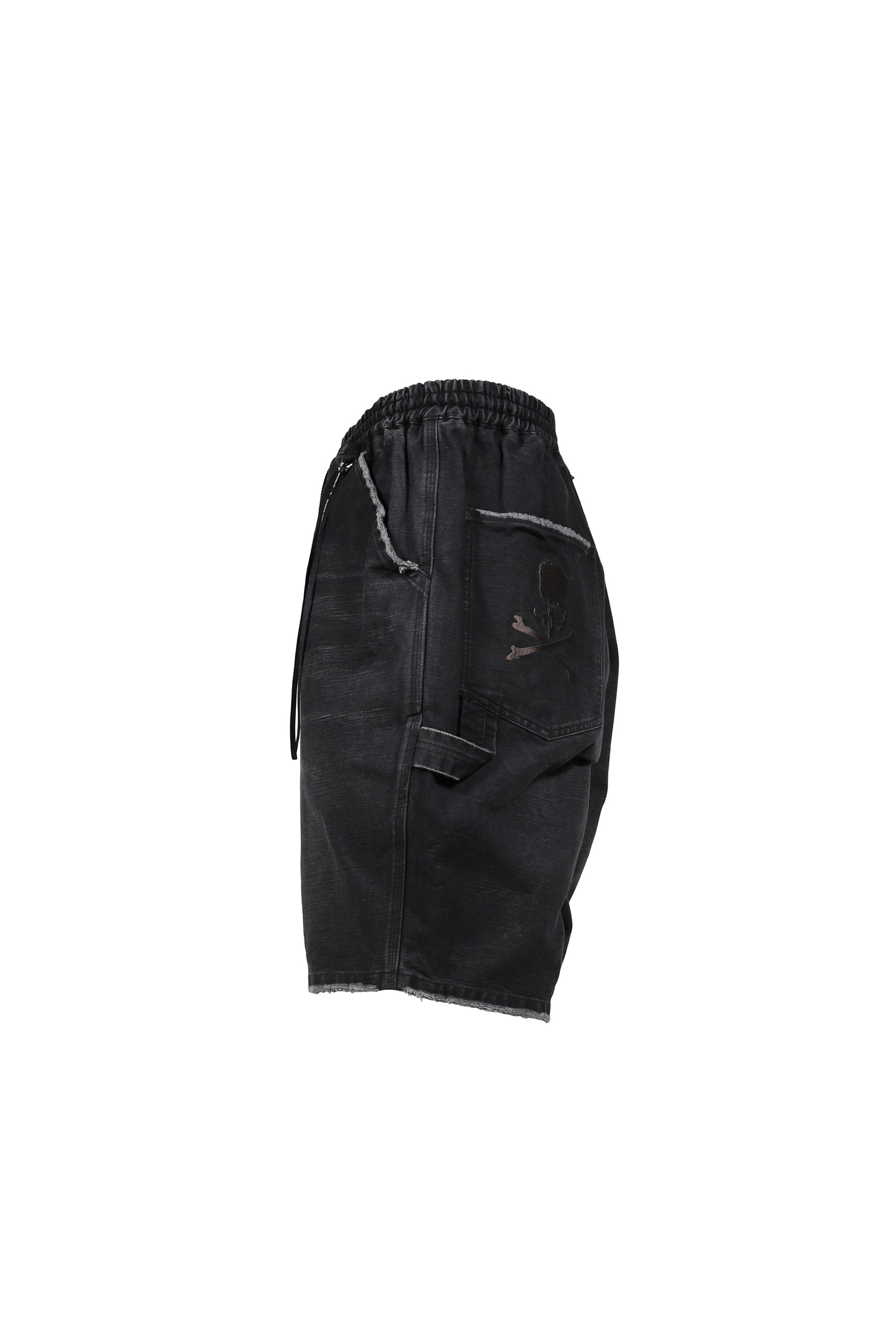 WIDE FIT DUCK PAINTER SHORTS / BLK
