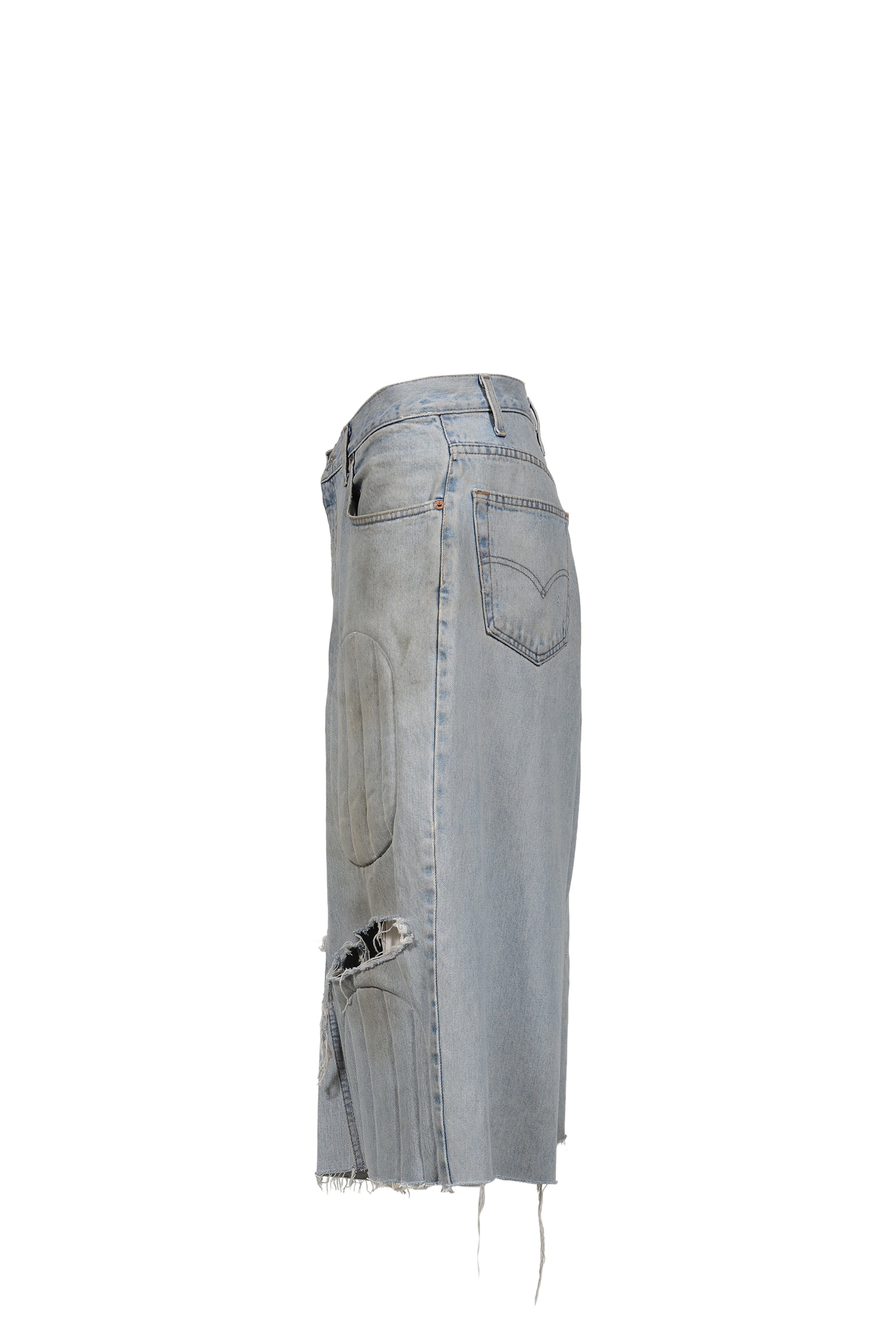 PADDED DENIM NBHD SHORTS / BLU