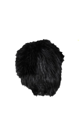 FAUX FUR AVIATOR HAT / BLACK 