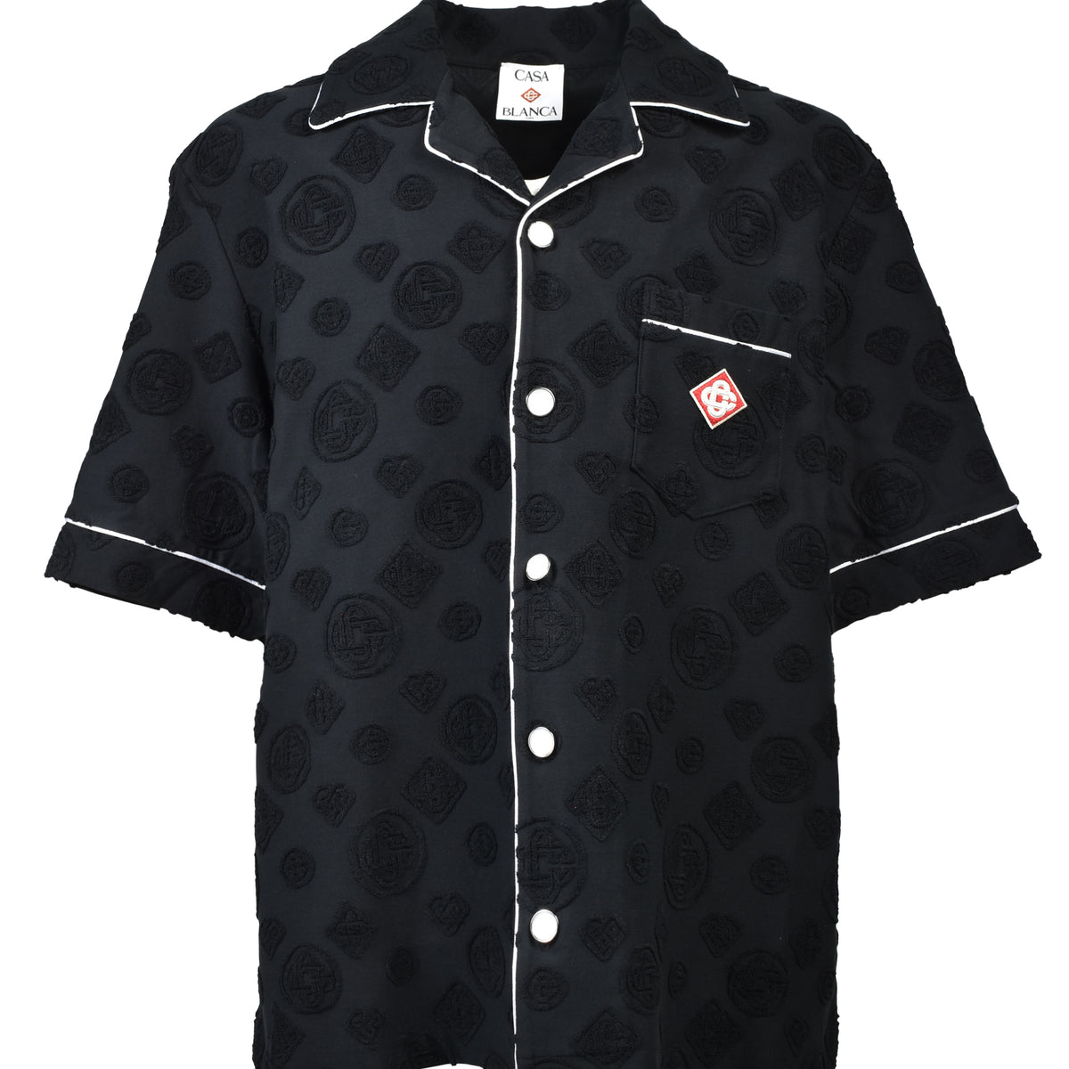 Casablanca カサブランカ SS26 TOWELLING MONOGRAM SHIRT / BLK