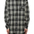 LEATHER CROSS FLANNEL SHIRT / BLK CRM CHECK