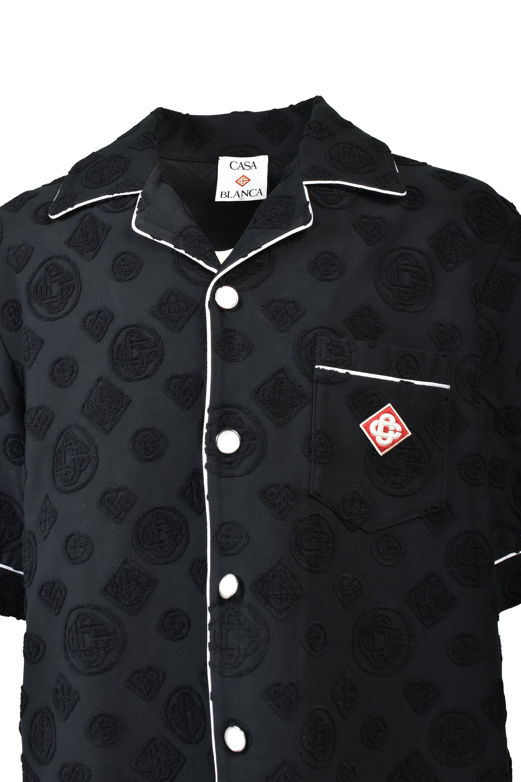 Casablanca TOWELLING MONOGRAM SHIRT / BLK