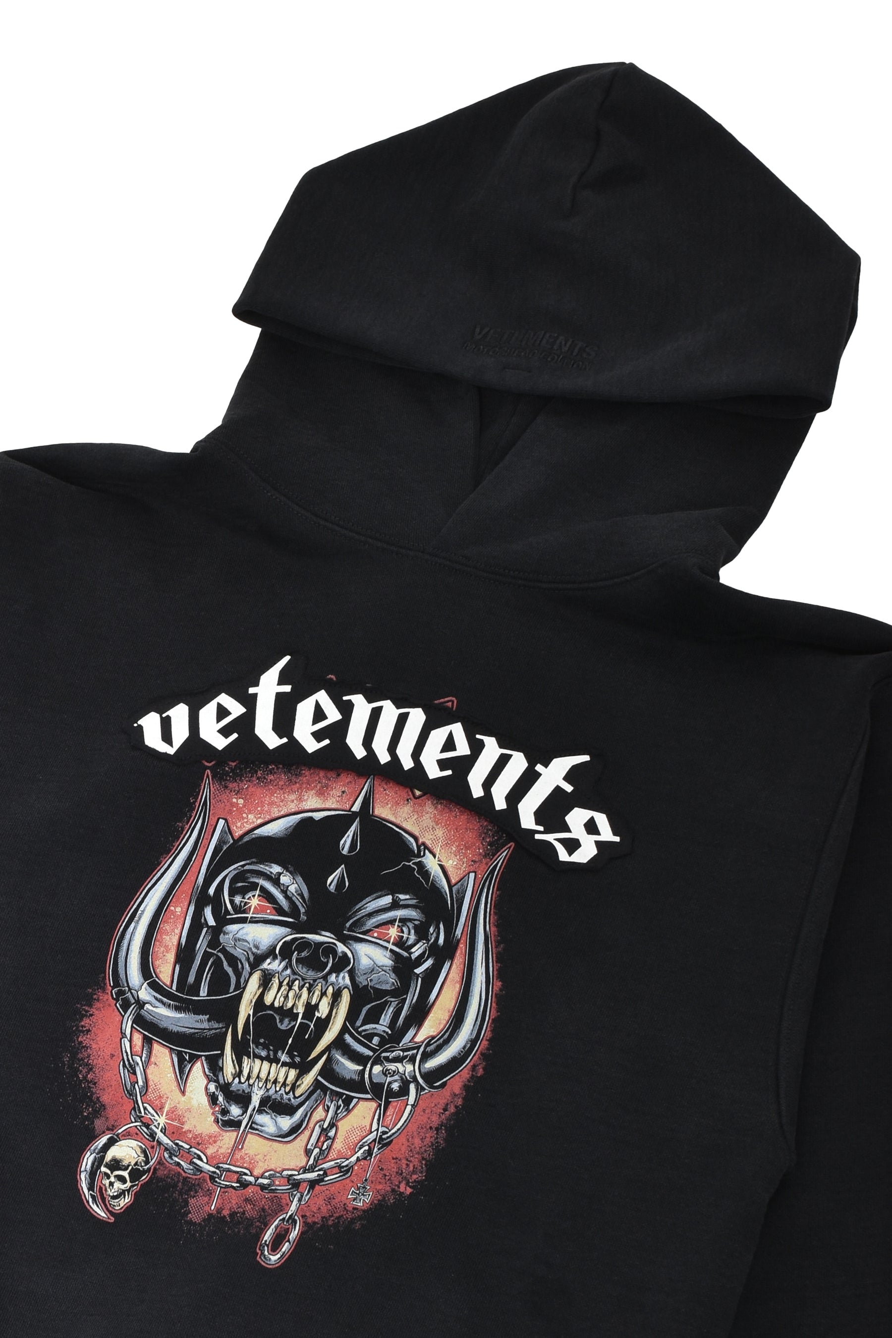 KIDS MOTORHEAD PATCHED HOODIE / BLK