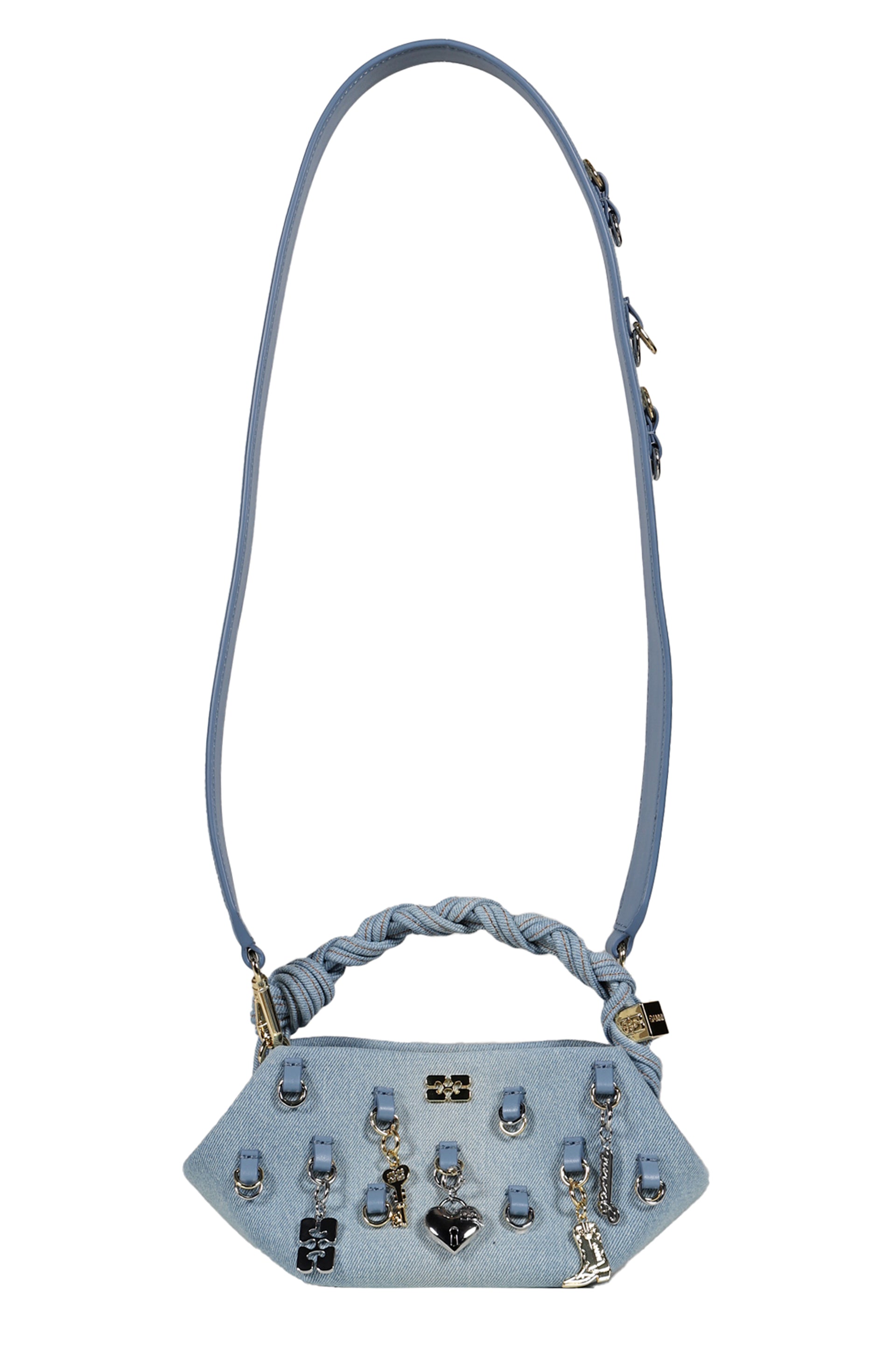 GANNI GANNI BOU BAG MINI WASHED DENIM CHARMS / FADED DENIM