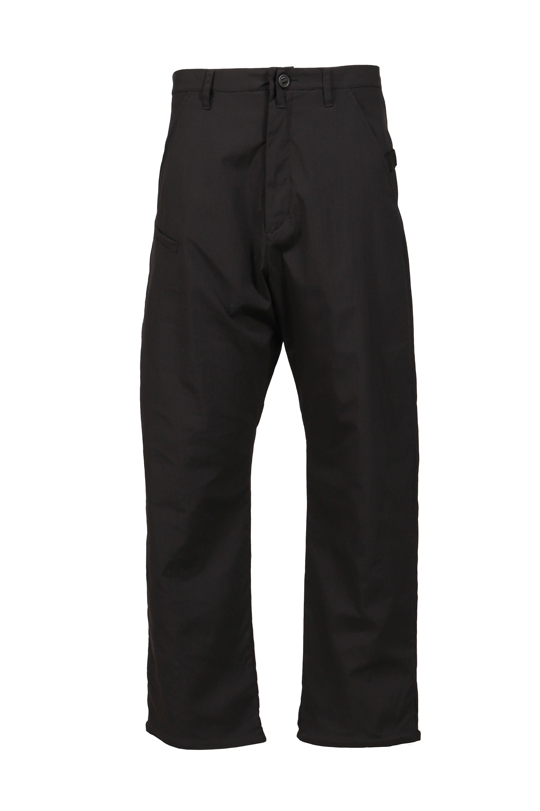 STRAIGHT PANTS WITH MOLLE STRAP / BLK