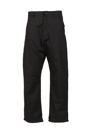 STRAIGHT PANTS WITH MOLLE STRAP / BLK