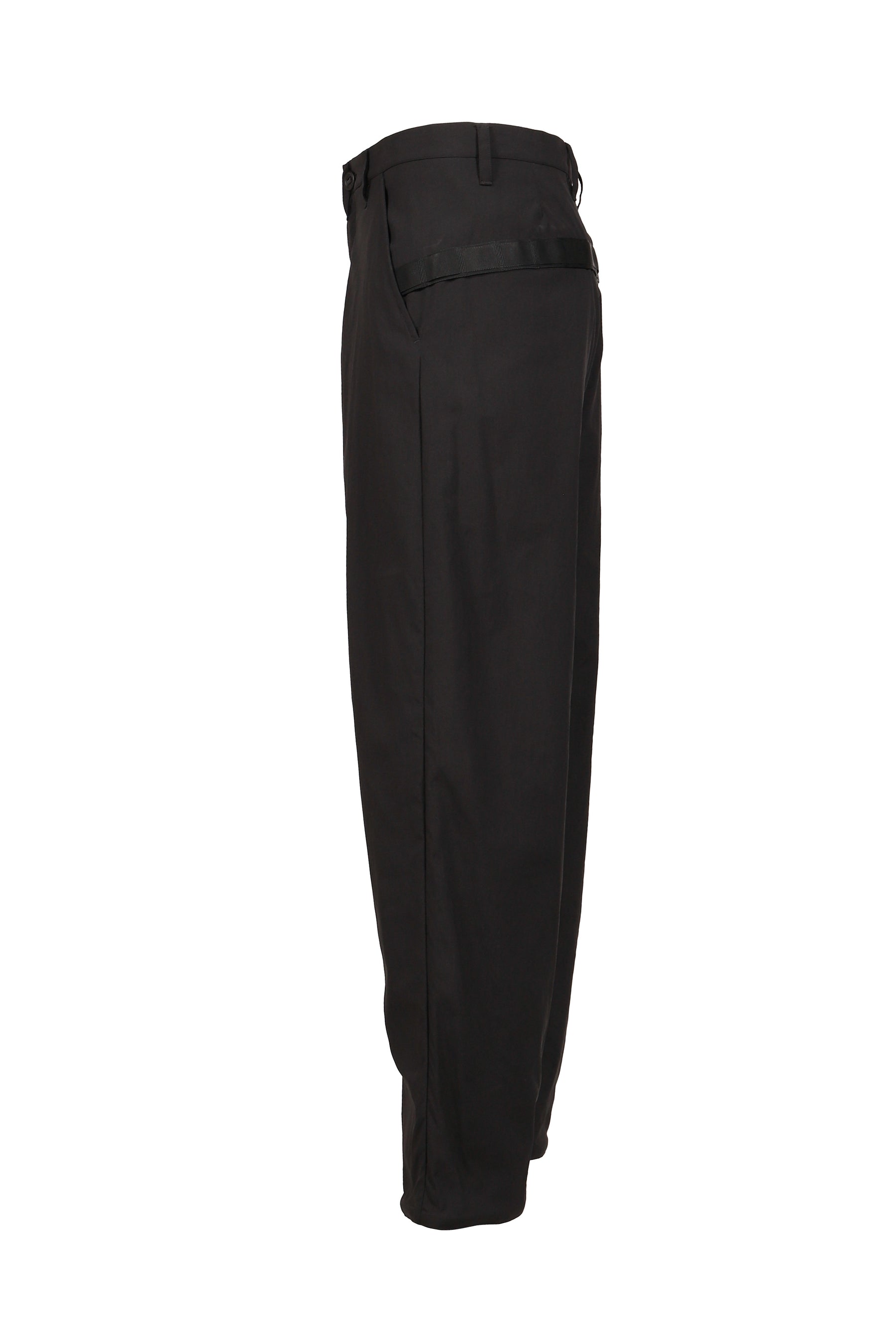 STRAIGHT PANTS WITH MOLLE STRAP / BLK