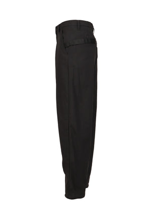 STRAIGHT PANTS WITH MOLLE STRAP / BLK