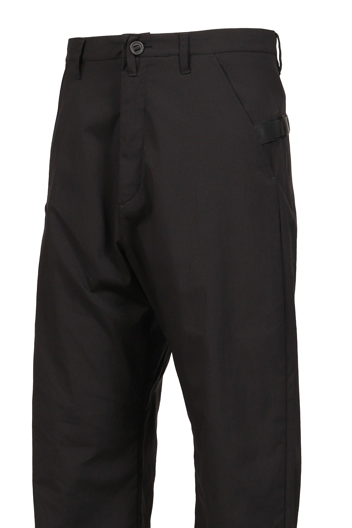 STRAIGHT PANTS WITH MOLLE STRAP / BLK