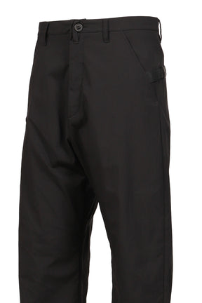 STRAIGHT PANTS WITH MOLLE STRAP / BLK