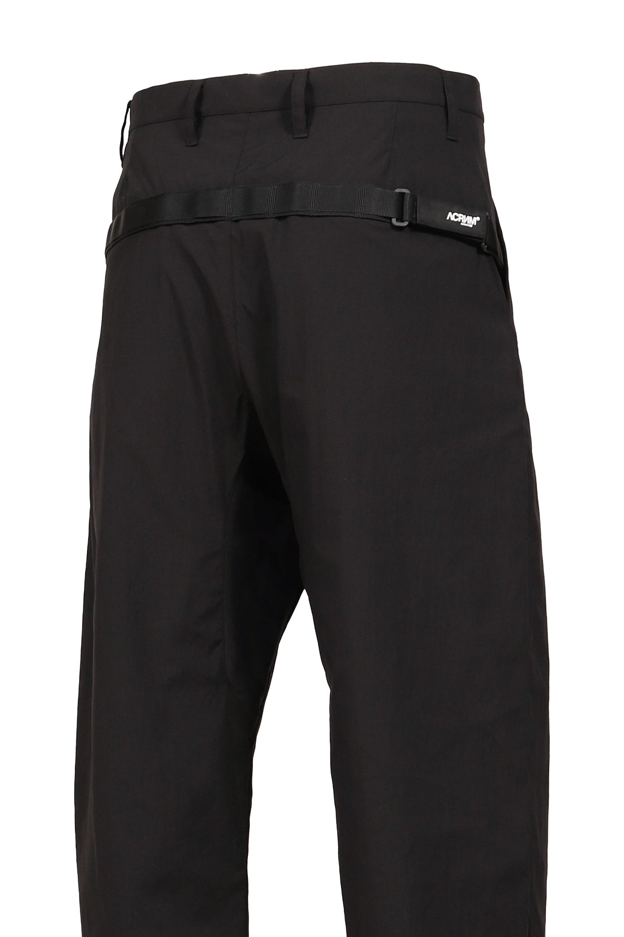 STRAIGHT PANTS WITH MOLLE STRAP / BLK